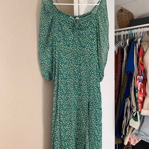 Zara Green Midi Dress